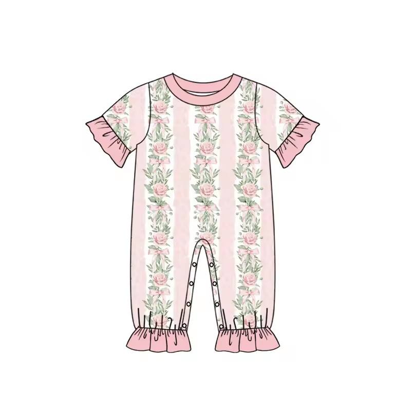 New Born Baby Girl Bow Pattern - đánh giá và giá Cotton Baby Onesies Zipper